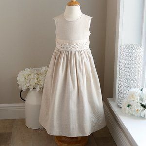 Linen Dress Girls Size 5 Bailey Boys Boutique Beach Portrait Special Occasion